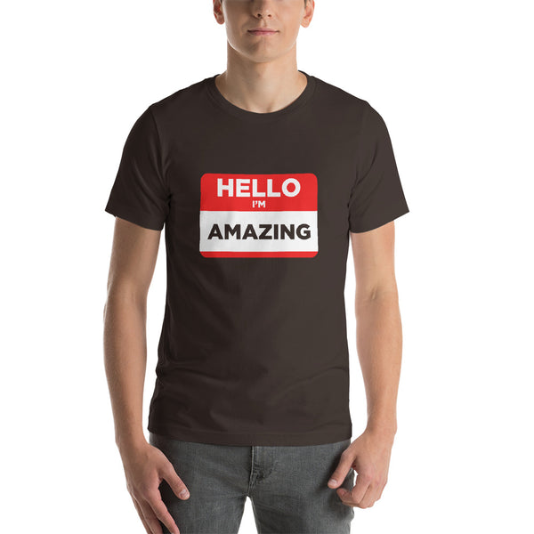 Hello I'm Amazing Short-Sleeve Men T-Shirt