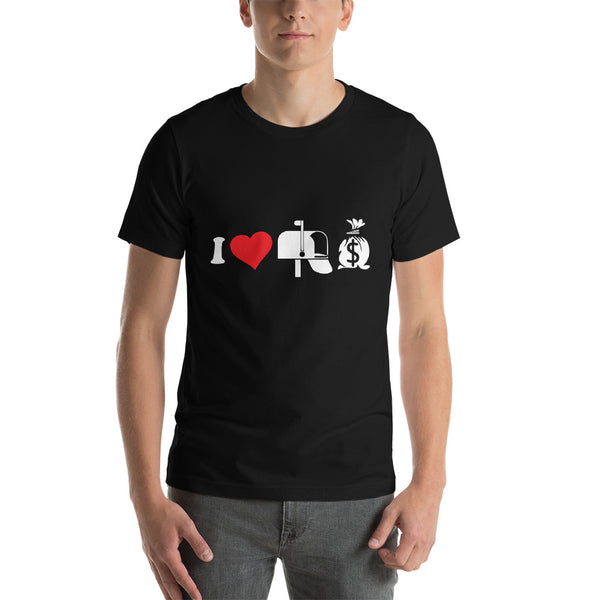 I Love Mailbox Money Short-Sleeve Men T-Shirt