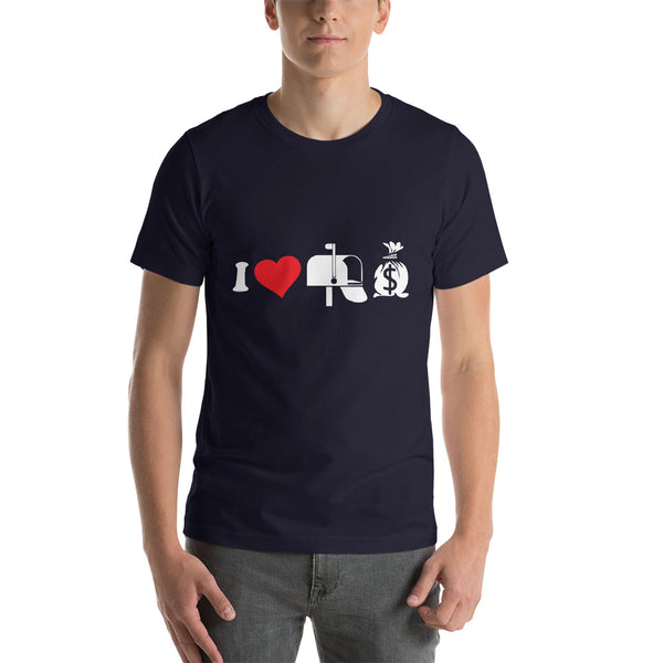 I Love Mailbox Money Short-Sleeve Men T-Shirt