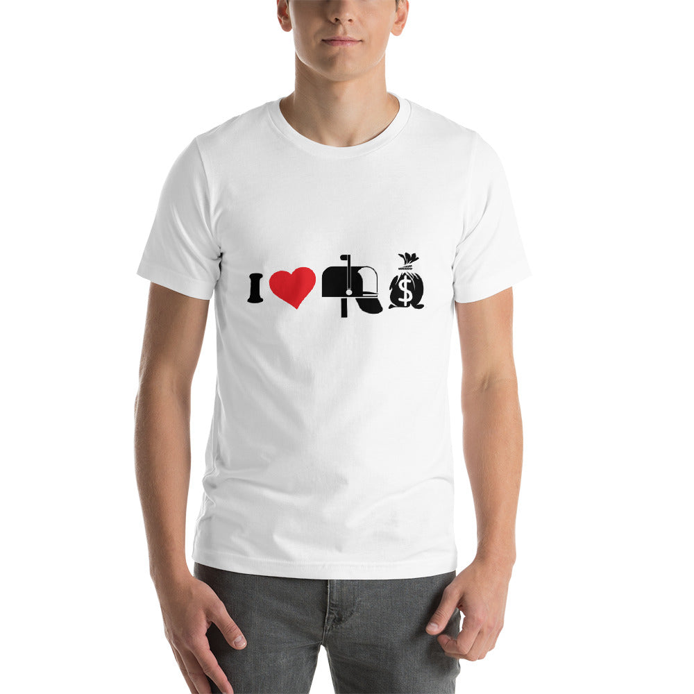 I love mailbox money investor Short-Sleeve Unisex T-Shirt