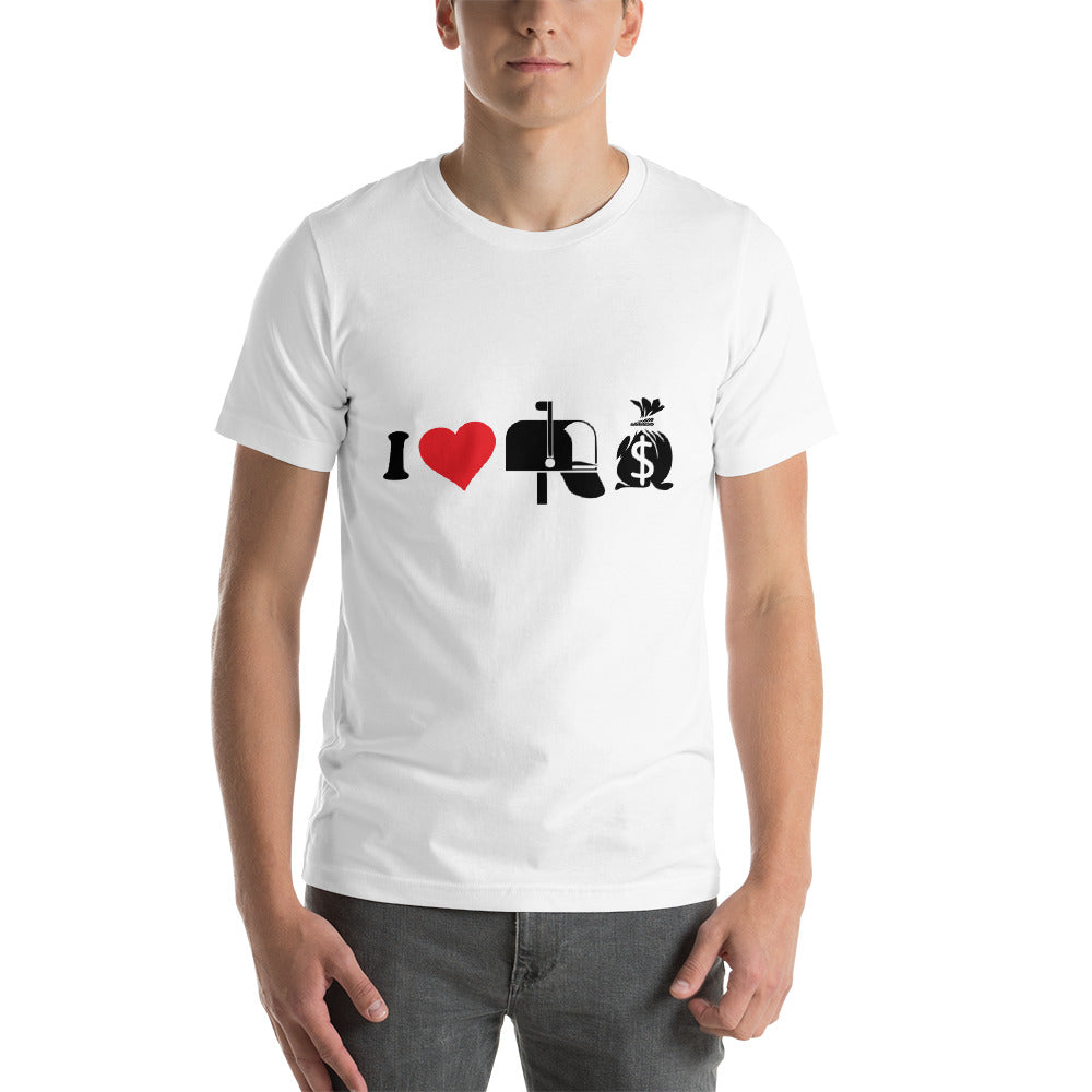 I Love Mailbox Money Short-Sleeve Men T-Shirt