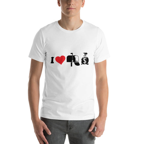 I Love Mailbox Money Short-Sleeve Men T-Shirt