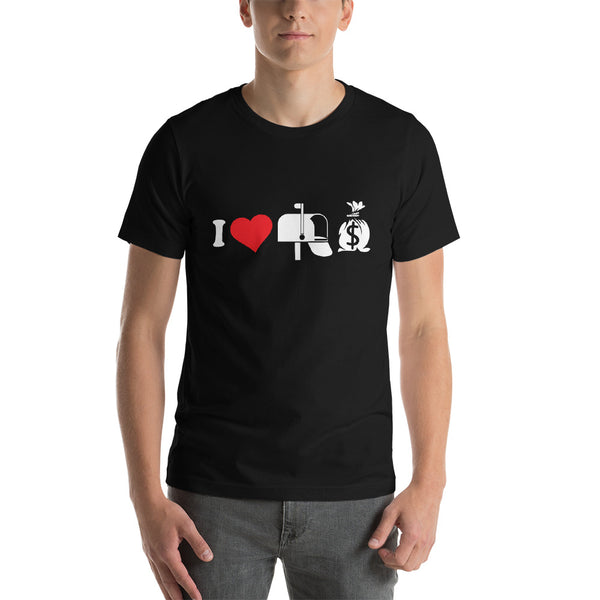 I love mailbox money investor Short-Sleeve Unisex T-Shirt