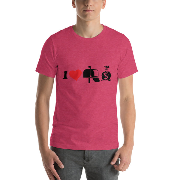 I Love Mailbox Money Short-Sleeve Men T-Shirt