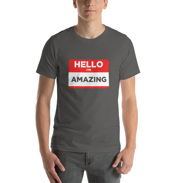 Hello I'm Amazing Short-Sleeve Men T-Shirt