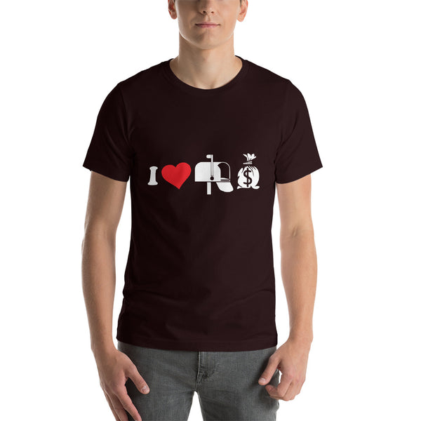 I Love Mailbox Money Short-Sleeve Men T-Shirt