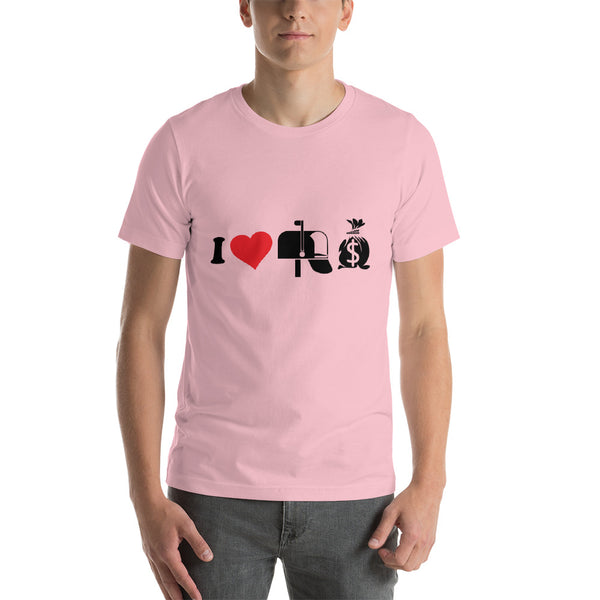 I Love Mailbox Money Short-Sleeve Men T-Shirt