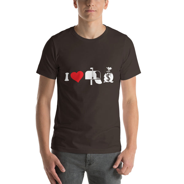 I Love Mailbox Money Short-Sleeve Men T-Shirt